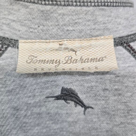 Tommy Bahama Reversible 1/2 Half Zip Sweatshirt Sweater Men XL Gray - Picture 12 of 12